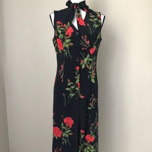 VINTAGE Studio I Floral Button Maxi Dress